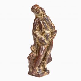 Signe Christophersen Helge Christoffersen - Sung Glazed Ceramic Figure of Artist, Royal ...