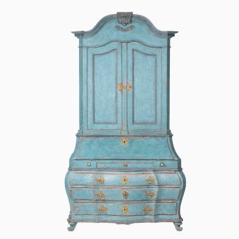 Blåmalet rokoko chatol, Danmark ca. 1730–1750