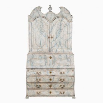 Dansk barokchatol i marmoreret bemaling, 1730-1750