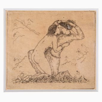 Gerhard Henning: Akvatinte – "Amor og Psyke", ca. 1919