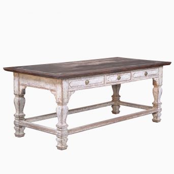 Spanish Baroque Style Library Table, Single-Plank Top, Philippines, Circa 1840–1860