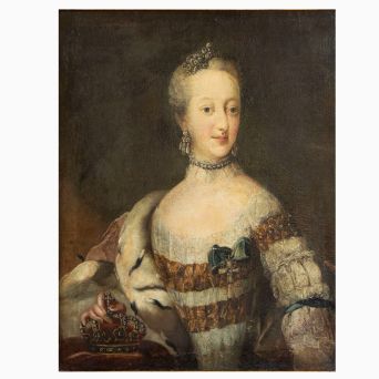 Portræt af Dronning Juliane Marie – af Peder Als