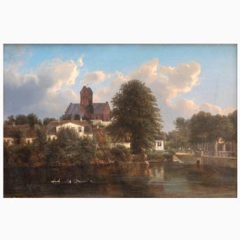 Frederik Rohde - Motiv fra Kongens Lyngby, 1855