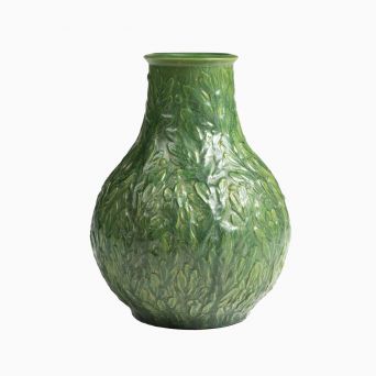 Svend Hammershøi - Art nouveau vase i grøn glasur, Kähler ca. 1910