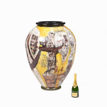 Lene Regius – Kolossal unika gulvvase i stentøj