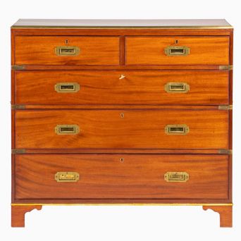 Military campaign chest i cubamahogni, England ca. 1880