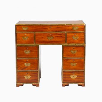 Anglo-China Military Campaign Chest Desk, ca. 1880