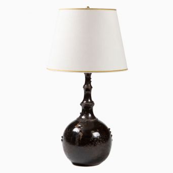 Stor Bjørn Wiinblad bordlampe i stentøj, 1970’erne