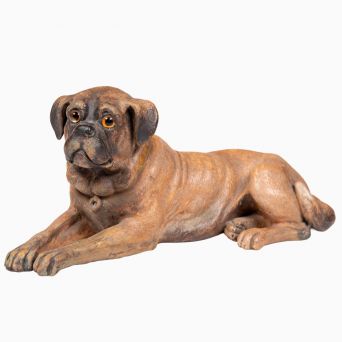 Terracottahund "Mastiff" – Wien, ca. 1880-1900