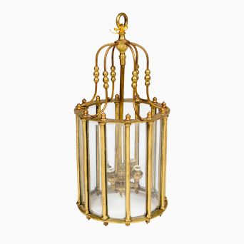 Fransk hall-lanterne i messing – Directoire stil, ca. 1930