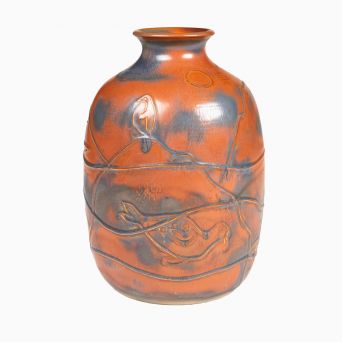 Unique Ebbe Sadolin Stoneware Floor Vase for Bing & Grøndahl, Denmark, 1983