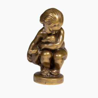 Kai Nielsen “Little Leda” Bronze Sculpture, Denmark, circa 1910–1920