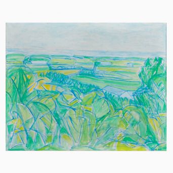 Christine Swane – Landskab, olie på lærred, 1960