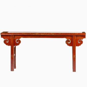 Konsolbord med original rød lak, Shandong Provinsen 1860–1880