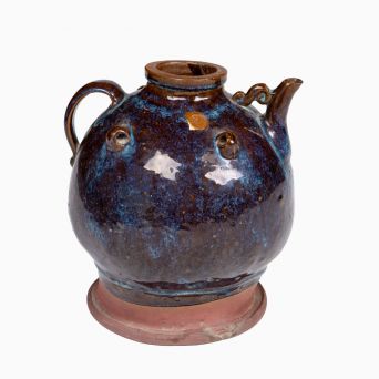 Vinkande i glaseret stentøj – Qing, ca. 1900