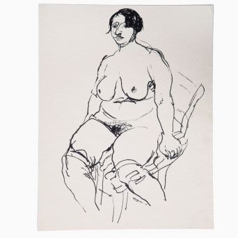Christoph Voll, tuschtegning af Erna Voll, ca. 1930
