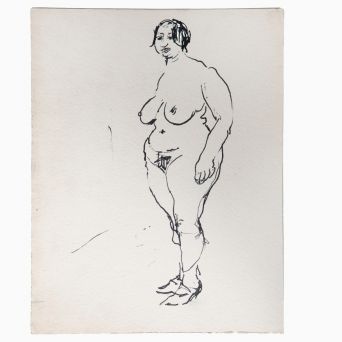 Christoph Voll, tuschtegning af Erna Voll, ca. 1930