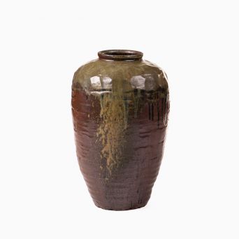 Stor gulvase i stentøj, Manchuriet ca. 1800