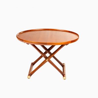 Mogens Lassen Egyptian Table in Teak, A.J. Iversen, Denmark, 1950s