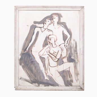 Eugène de Sala, Double-Sided Oil on Panel, Paris 1920s, Picasso-Inspired