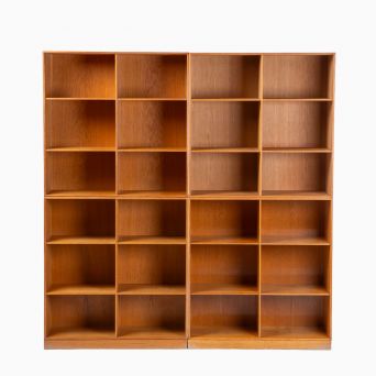 Mogens Koch Bookcase System in Solid Oak by Rud. Rasmussen, Denmark, 1950s