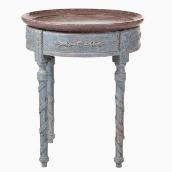 Rare Gustavian Tray Table with Öland Limestone Top, Sweden circa 1830–40