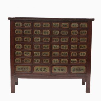 Chinese Qing Apothecary Cabinet with 28 Drawers, Original Lacquer, Shanxi Province, 1860-1880