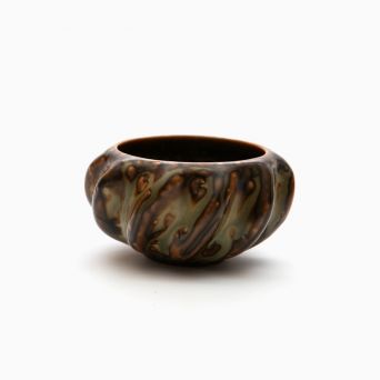 Axel Salto Stoneware Bowl no. 20681 with Sung Glaze for Royal Copenhagen