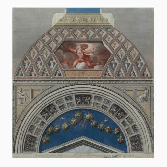 Scene fra klostervælv i Raphael Loggia i Vatikanet, No. I