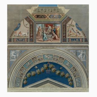 Scene fra klostervælv i Raphael Loggia i Vatikanet, No. XII
