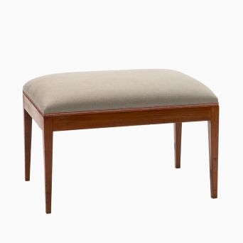 Elegant Empire Bench in Mahogany with Satinwood Inlays, Denmark, 1810-1820