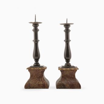 Pair Danish Baroque Candlesticks