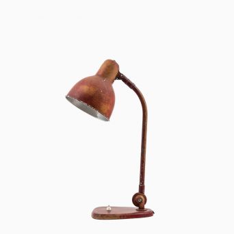 Red Metal Table Lamp