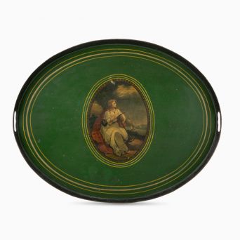 19th Century English Regency Hand Painted Tole Tray
