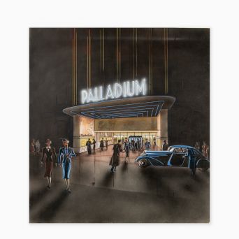 Original Art Deco Poster of the Palladium Cinema by Svend Koppel