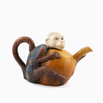 Ceramic 'Monkey Grasping an Orange' Teapot