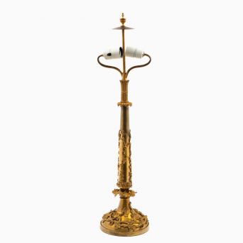 Fransk Napoleon forgyldt bronze bordlampe