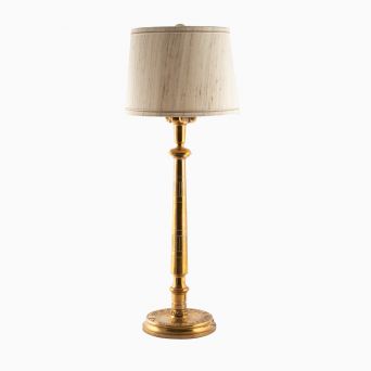 Thorvald Bindesbøll. A rare large art nouveau brass table lamp