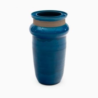Stor blå vintage Kähler vase HAK af Nils Kähler