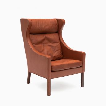 Børge Mogensen – Leather Wingback Chair for Fredericia