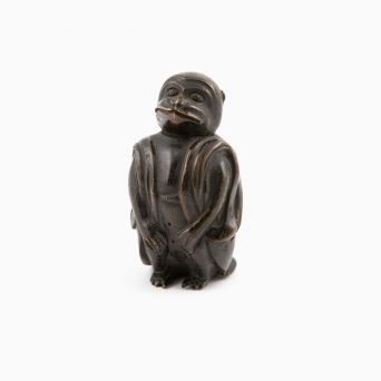 Meiji Period Japanese Bronze Monkey Sculpture