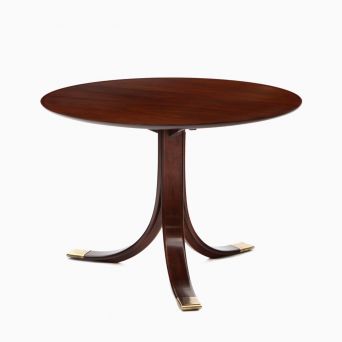 Frits Henningsen Round Pedestal Mahogany Coffee Table