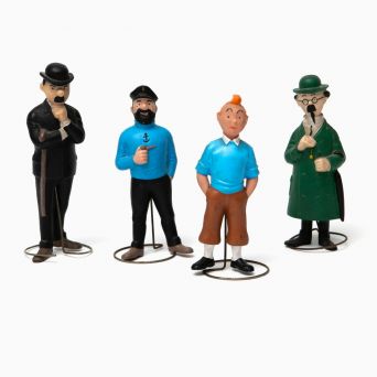 Vintage Tintin figurer – Sæt af 4, 1960'erne