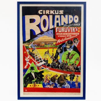 Original håndmalet cirkus plakat