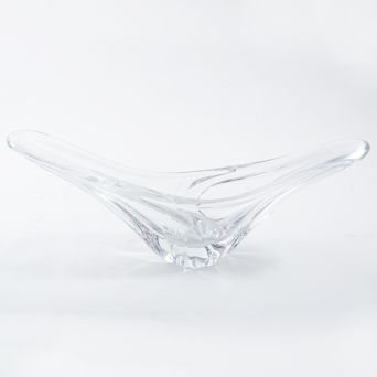 Sculptural Translucent Glass Bowl by Daum France