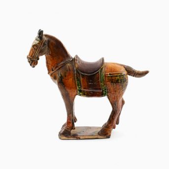 Late Ming Era Documented Glazed Pottery Horse