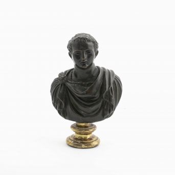 Grand Tour. Lille bronze skulptur af romersk kejser