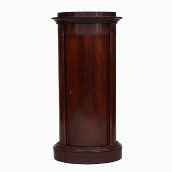Late Empire Flamed Pedestal Cabinet