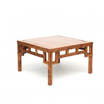 19th Century Chinese Qing Coffee Table in Peach Wood