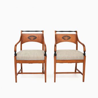 Pair of Late Empire Armchairs